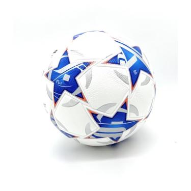 Imagem de Bola de futebol de qualidade da Liga dos Campeões de qualidade da Copa do Mundo Tamanho 5 Bola de fósforo termicamente ligada costura sem costura - Peso oficial - Couro de grau profissional - Pelota