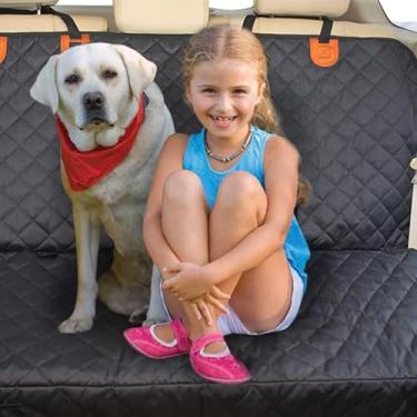 Imagem de HUUKE Capa de banco traseiro para cães no carro, capa de assento de carro para banco traseiro com fundo rígido, rede impermeável para cães, cama para carros, SUV e caminhões pequenos, protetor de