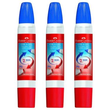 Imagem de Kit 03 Cola em Gel Transparente 2 Bicos 34g Precisão e Versatilidade -