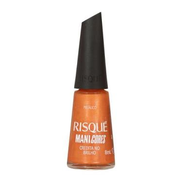 Imagem de Esmalte Laranja Risqué Manicores Credita No Brilho Metálico 8 ml, 8ML,