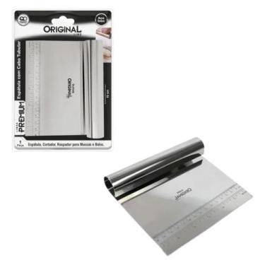 Imagem de Inox Espatula Cortador Raspador Massa Legumes Chocolates - ORIGINAL LI