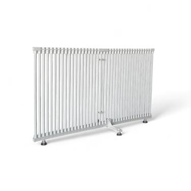 Imagem de Grade Para Porta e Correredores Proteção Seguro para Pets e Crianças 75cm 145cm Altura 60cm ou 80 cm Cores Preto e Branco com pés com ventosa (Branco | 80cm Altura, 123cm Comprimento)