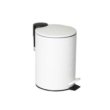 Imagem de Lixeira de Metal c/Pedal Mosaic Branco, Paramount