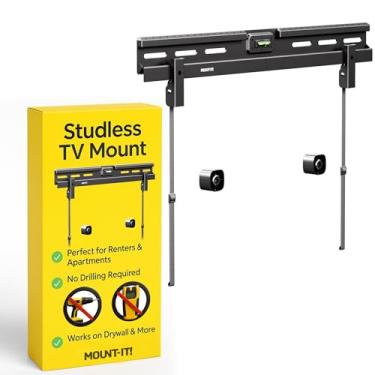 Imagem de Mount-It! Suporte de parede para TV sem parafuso para TVs de 37 a 86 polegadas com padrões VESA de até 600 x 400, fácil instalação em paredes secas sem necessidade de perfuração, capacidade de peso de
