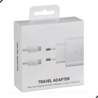 Imagem de Kit Carregador 25W Turbo USB-C + Cabo Compatível Galaxy S A M Z Tab  R