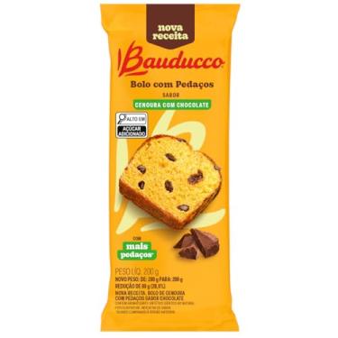 Imagem de Bolo De Cenoura Com Pedaços De Chocolate Bauducco 200g