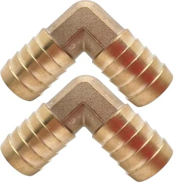 Imagem de 2 peças de latão 7/20.3 cm x 7/20.3 cm mangueira farpada conector de cotovelo 90 graus L ângulo direito encaixe farpado por CX WONDERLAND