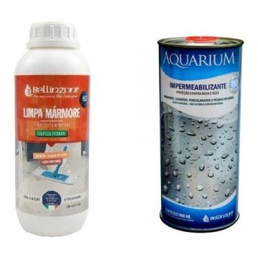 Imagem de Kit Bellinzoni Limpa Mármore 1L e Impermeabilizante Aquarium 900ml