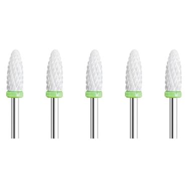 Imagem de 5 peças de cerâmica para arte de unhas, cortador rotativo, aparelho de limpeza para manicure, acessórios de máquina de trituração de unhas, ferramenta de gel de unha