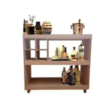 Imagem de Aparador Bar Com Rodizios Natural Em Mdf