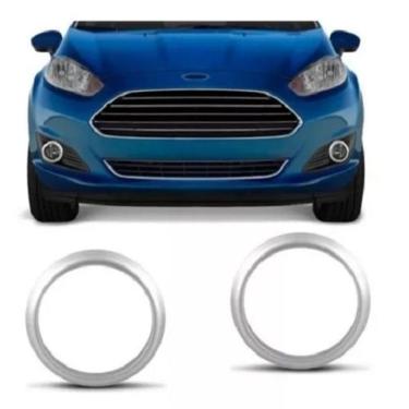 Imagem de Par Aro Aplique Grade Farol Milha New Fiesta 2014 15 A 2017