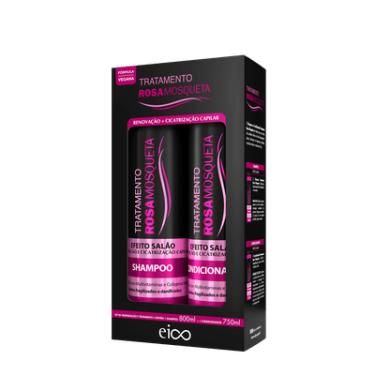 Imagem de EICO KIT SHAMPOO E CONDICIONADOR EFEITO SALÃO ROSA MOSQUETA 800ml