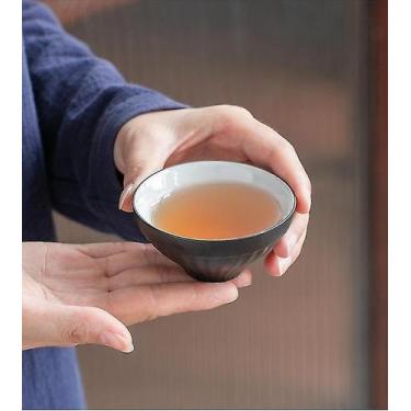 Imagem de Xícaras de chá de café xícara de chá de cerâmica preta xícara de chá d