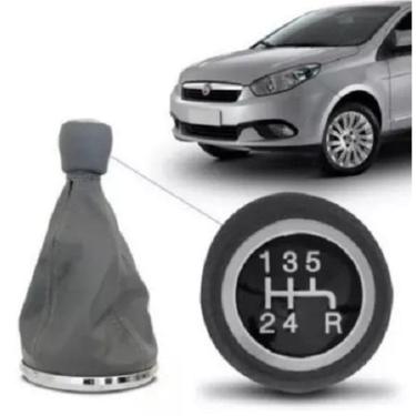 Imagem de Coifa + Manopla Bola Câmbio Grand Siena 2012 A 2019 Cromado