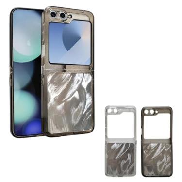 Imagem de Capa Capinha Case Compatível Sannsung Galaxy Z Flip 5 Anti Shock Detalhe Rajado Escovado Luxo Premium (TRANSPARENTE)