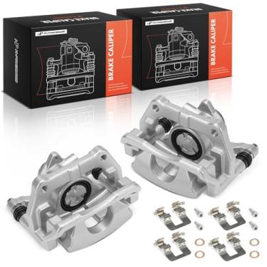 Imagem de A-Premium Conjunto de pinças de freio a disco com suporte compatível com veículos Honda - HR-V HRV 2016-2022, apenas FWD - lado traseiro do motorista e do passageiro