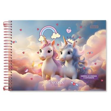 Imagem de Caderno de Desenho Cadersil – 80 Folhas – Capa Dura – Papel Branco Liso – Ideal para Escola ou Atividades Artísticas