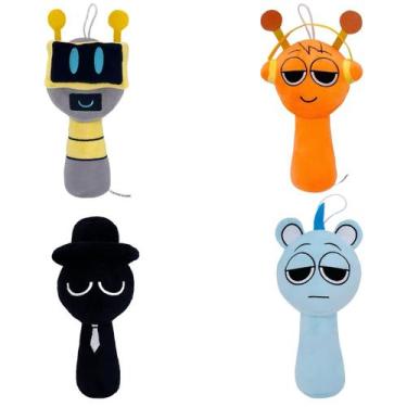 Imagem de Brinquedo de pelúcia Sprunki Game Wenda Grey 25 cm para crianças e adu