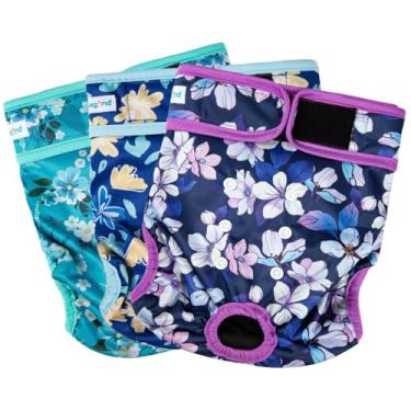 Imagem de Paw Legend Fraldas laváveis reutilizáveis para cães fêmeas para aquecer fraldas para cachorros fêmeas (pacote com 3, PP)