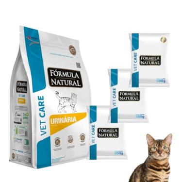 Imagem de Kit Com 3 Pacotes De Ração Premium Formula Natural Vet Care Para Gatos Adultos Tratamento Urinário 500g Cada
