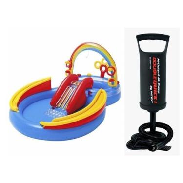 Imagem de Piscina Intex Playground Arco Íris 227 Litros Infantil Tobogã 57453 co