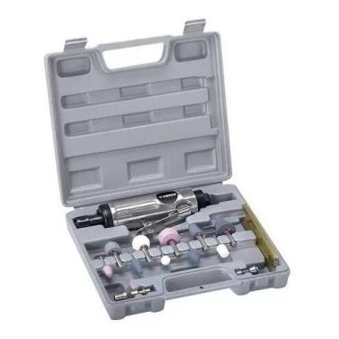 Imagem de Kit mini retifica jogo de esmeril pneumática c/ trava de seg - Útil Fe