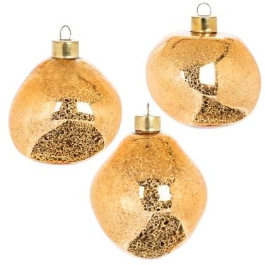 Imagem de Abbott Collection Ornamento de forma orgânica. Conjunto de 3 - vidro, ouro antigo (7,6 cm C)