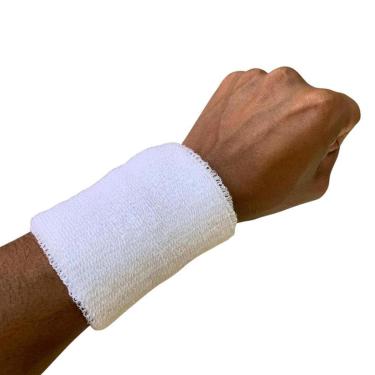 Imagem de Par Munhequeira Atoalhada Pulso Tênis Basquete Secar Suor-Unissex