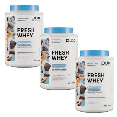 Imagem de Kit 3X Fresh Whey - 900g Chocolate e Pasta de Amendoim - Dux Nutrition-Masculino