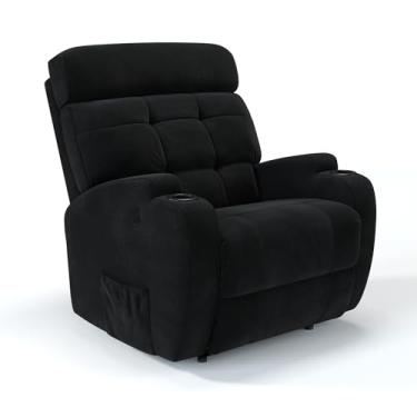 Imagem de Poltrona do Papai Reclinável Elétrica em Bouclé - Modelo Florença Damie (Preto)