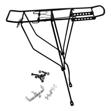 Imagem de harayaa Suporte de carga traseiro para bicicleta infantil, acessórios práticos de aço, assento traseiro resistente, substituição, suporte para bicicleta com, Pequeno Buraco