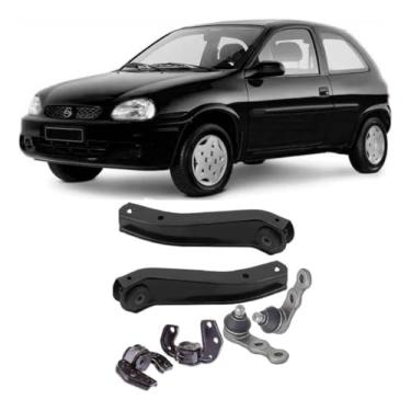 Imagem de Kit 2 Bandeja+ 2 Pivô+ 2 Morcegão Corsa Wind 94 95 96 97