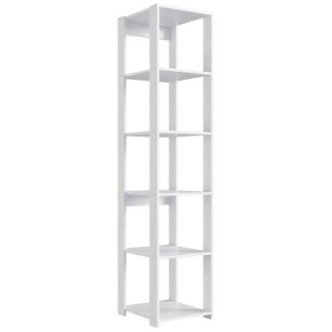 Imagem de Estante Livreiro 183cm 05 Prateleiras Branco Proddy Branco - MILANI MO