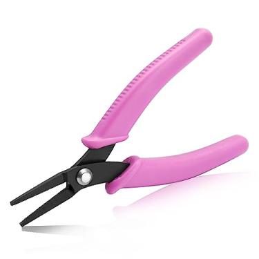 Imagem de Alicate longo de 14 cm com ponta serrilhada para fabricação de joias, mini alicate de nariz de agulha, alicate de nariz de corrente, alicate de nariz longo