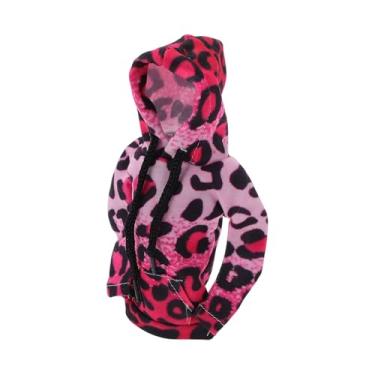 Imagem de Capa de manípulo de mudança de marchas de carro, caminhão, protetor de manivela com estampa de leopardo, rosa, vermelho, preto, 1 peça 17 x 11,5 cm poliéster