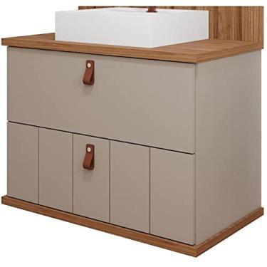 Imagem de Gabinete Suspenso com Cuba 60cm Poli Espresso Móveis Cappuccino