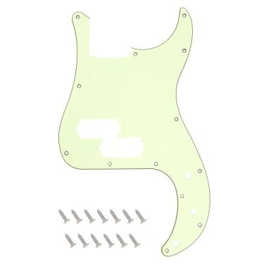 Imagem de Banworks Precision Bass Pickguard 3 Ply 13-Hole P Bass PB Scratch Plate para USA/Mexican Modern Style Fender Precision Bass JT/HB-10 verde menta