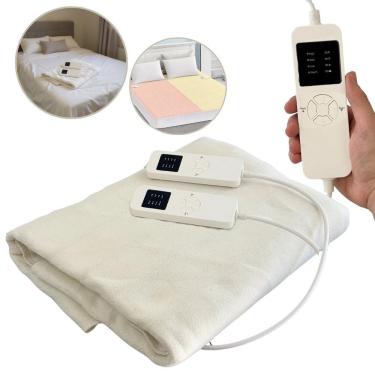 Imagem de Lençol Térmico Casal 160x140cm 4 Ajustes de Temperatura e Timer Elétrico 110V Importway Iwlt004 127V