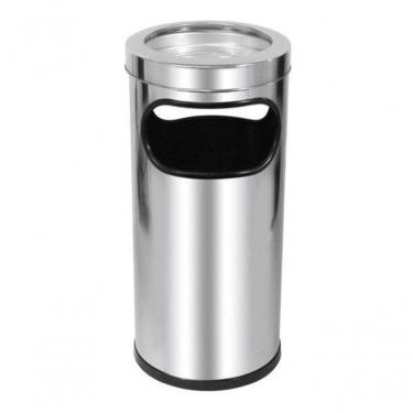 Imagem de Lixeira Cinzeiro Aro Em Inox 22l