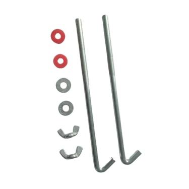 Imagem de Mqetly Kit de fixação de bateria ajustável com parafuso J universal para caminhões, veículos utilitários esportivos, 0.6x19cm