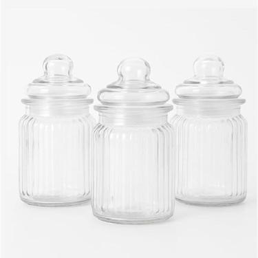 Imagem de Kit 3 Potes de Vidro Hermético 230ml Armazenamento com Estilo e Praticidade