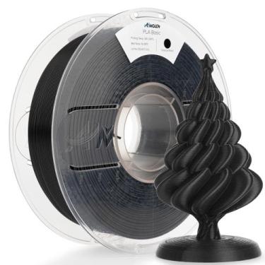 Imagem de Impressora 3D Filamento AMOLEN PLA 1,75 mm Carvão Preto 1 kg