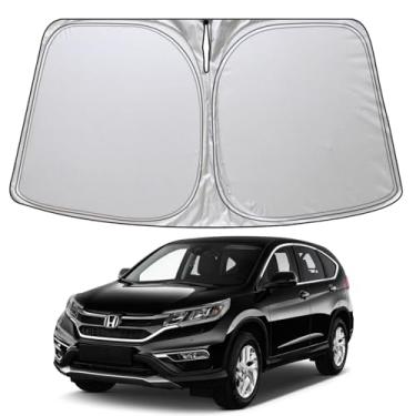 Imagem de Guarda-sol dobrável WODSTA Cobertura total Para-brisa Para-brisa Compatível com Honda CRV 2012-2016 4 camadas espessas Windows Visor 240T Poliéster Para-brisas Para-brisas