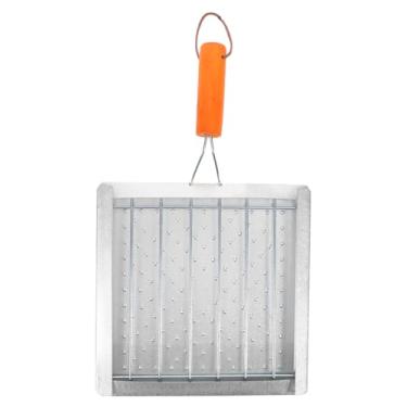 Imagem de MUELODSIC Grelha de acampamento resistente, torradeira de pão, ferramenta dobrável para churrasco para fogueira, caminhadas, cozinha ao ar livre