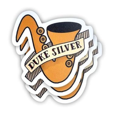 Imagem de (3 peças) Duke Silver Sticker Sarcástico Motivational Sayings Decalque de vinil com citação humorística para Kindle, laptop, garrafa de água, capacete rígido de telefone, adesivo de citação de meme