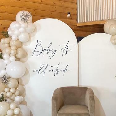 Imagem de Raoformi Decalque de parede externa Baby It's Cold - Decorações de casa de férias de inverno, suprimentos de festa de aniversário revelados de gênero do país das maravilhas para chá de bebê, fundo de