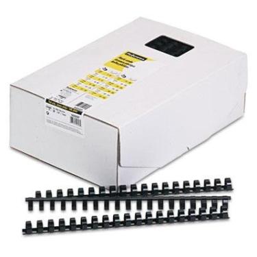 Imagem de Fellowes Encadernações De Pente De Plástico 5/8" De Diâmetro Capacidade Para 120 Folhas Preto 100 Pentes/Pacote Caixa Com 2 Pacotes
