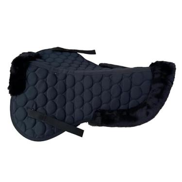Imagem de NDCKP Meia almofada de gel para selas inglesas – Almofada de sela de gel absorvente de choque para adestramento, salto e treinamento – respirável, antiderrapante, leve almofada de sela de cavalo