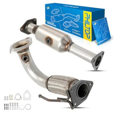 Imagem de PHILTOP Kit conversor catalítico de ajuste direto traseiro com junta compatível com Honda 2003-2007 Accord 2.4L Replace# 31689-CNG-5, 103442-CHN-1, 16323, 642039, 40607, 52433, 28814 (compatível com