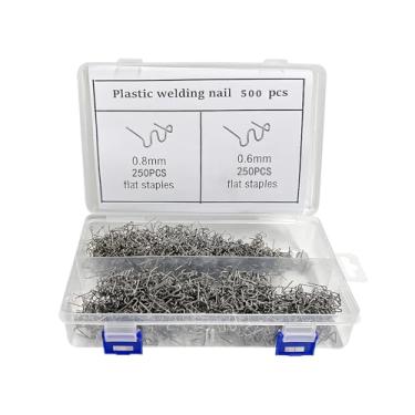 Imagem de ZNDAW 500 peças de hastes de solda Hot Staples, 0,6 mm 0,8 mm em forma de onda para reparo de painel de painel, arame de solda de plástico de metal para reparo de máquinas, acessórios de carro